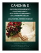 Pachelbel's Canon (Wedding Arrangement for String Quartet - Organ Accompaniment) P.O.D. cover